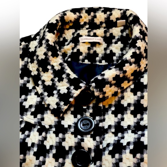Coldwater Creek midi coat houndstooth size 14 women’s /winter coat/Plus/wool - Picture 3 of 5